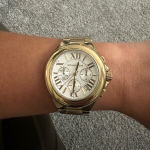Oversized gold watch